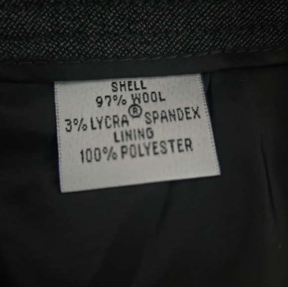 Talbots Gray Wool Wide-Leg Trousers Size 8 - Picture 7 of 8